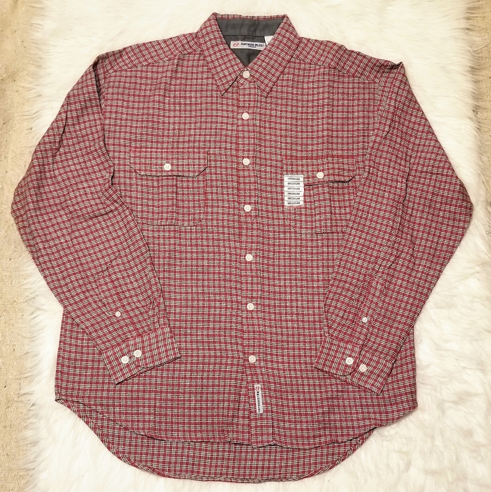 Anchor Blue Vintage Flannel Button up